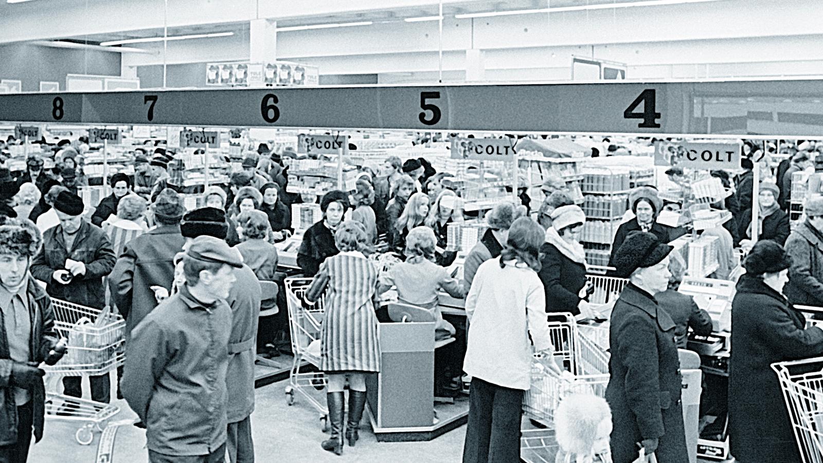 Seppälän Prisman avajaiset 1972. Kuva Keskimaan arkistosta.