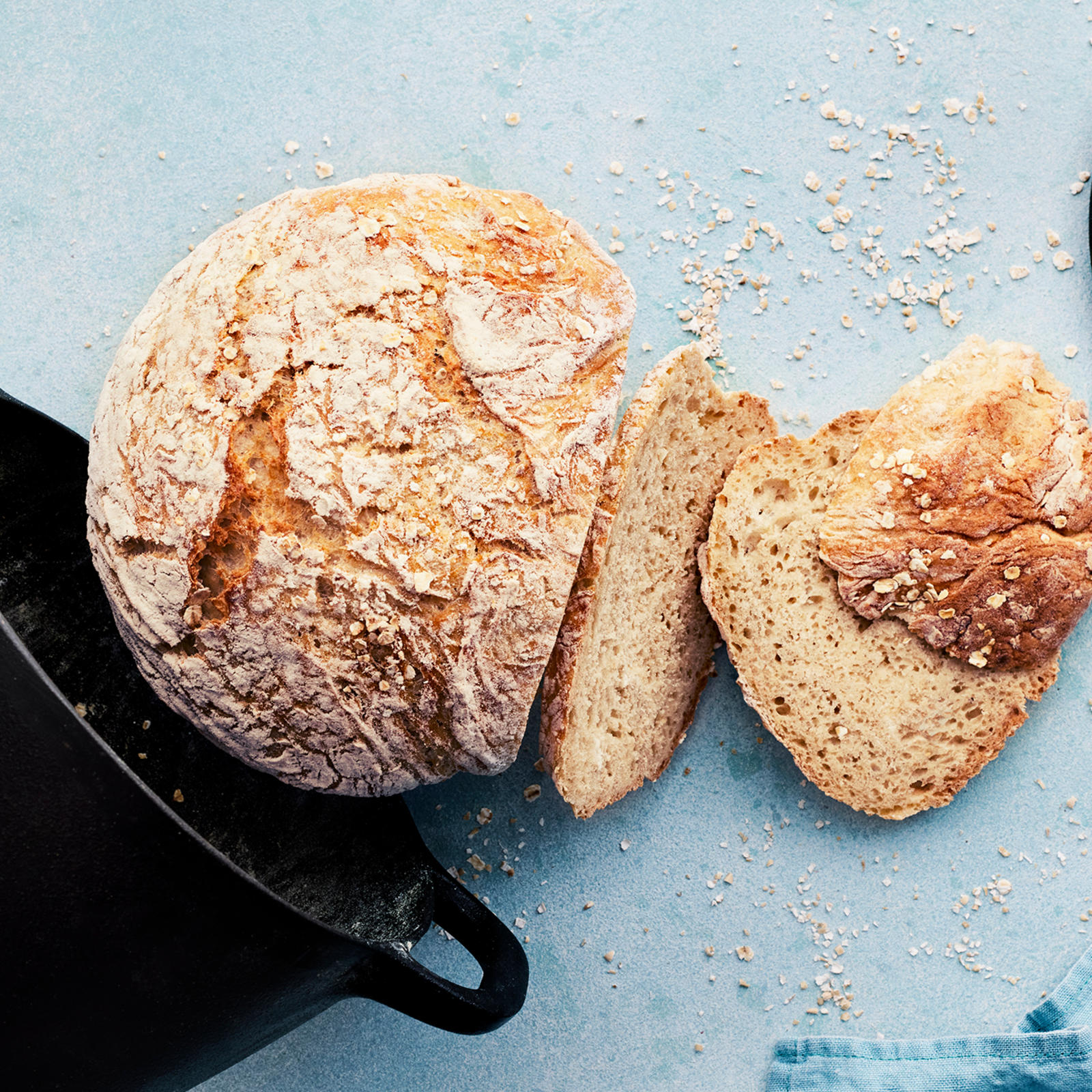 Helppo kaurapataleipä