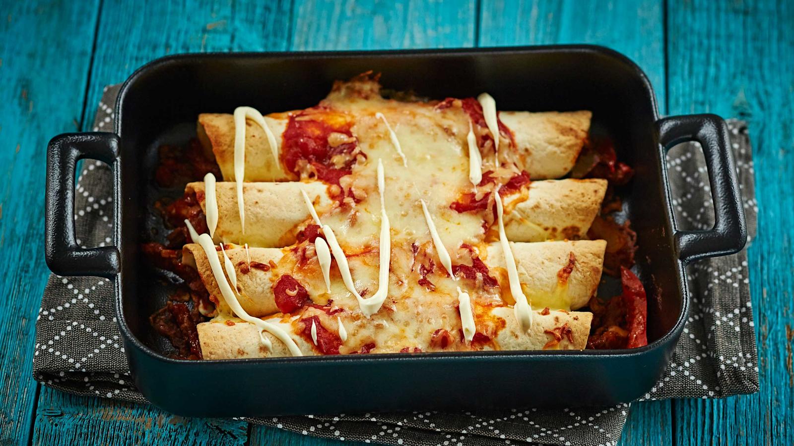 Naudanliha enchiladat