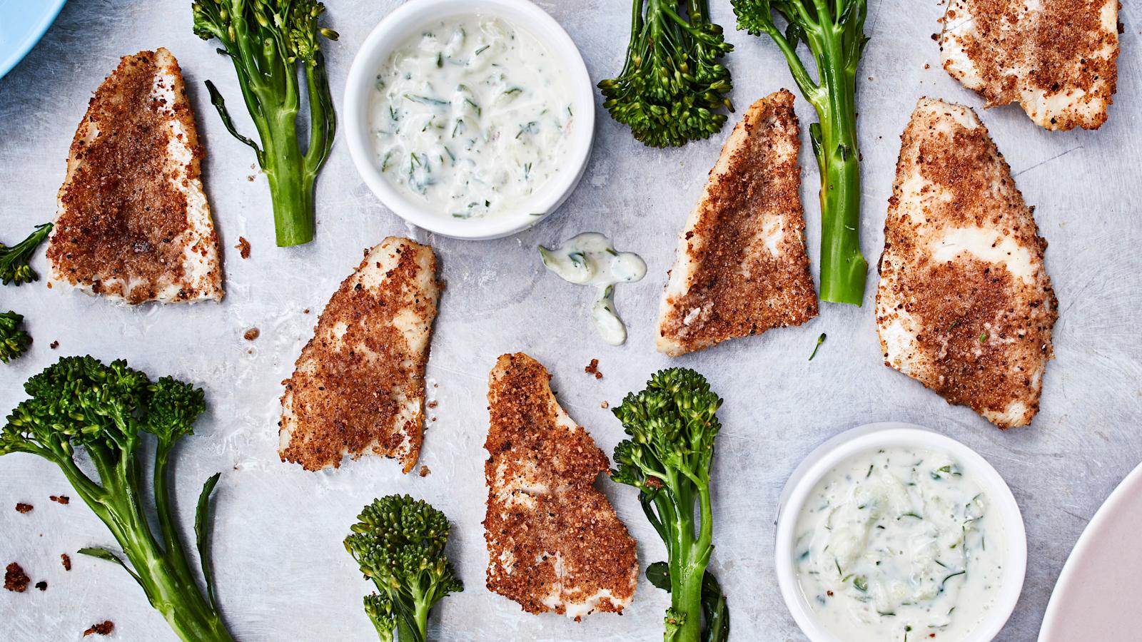 Superhelpot ahvenpuikot ja kurkkudippi