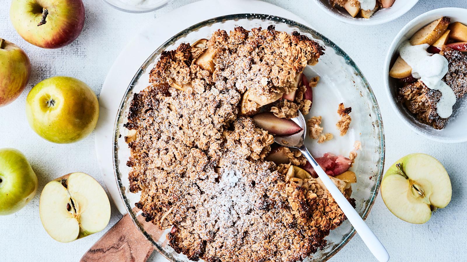 Terveellisempi omena-kaurapaistos