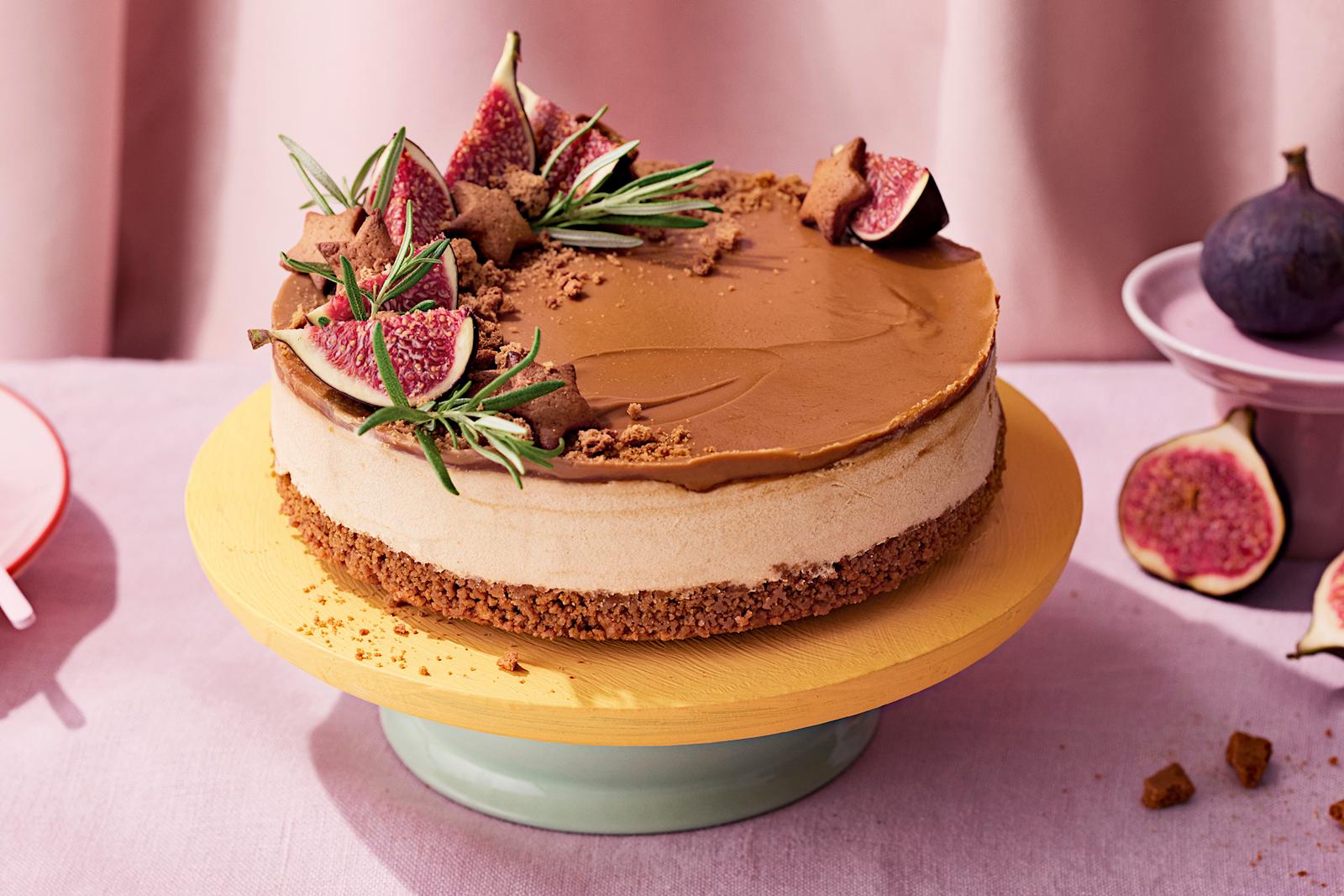 Vegaaninen Biscoff-juustokakku