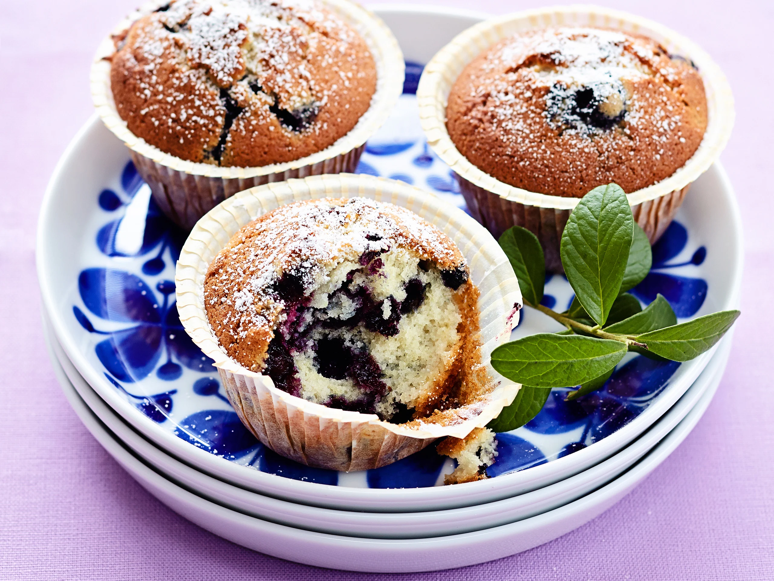 Mustikka-riisimuffinit