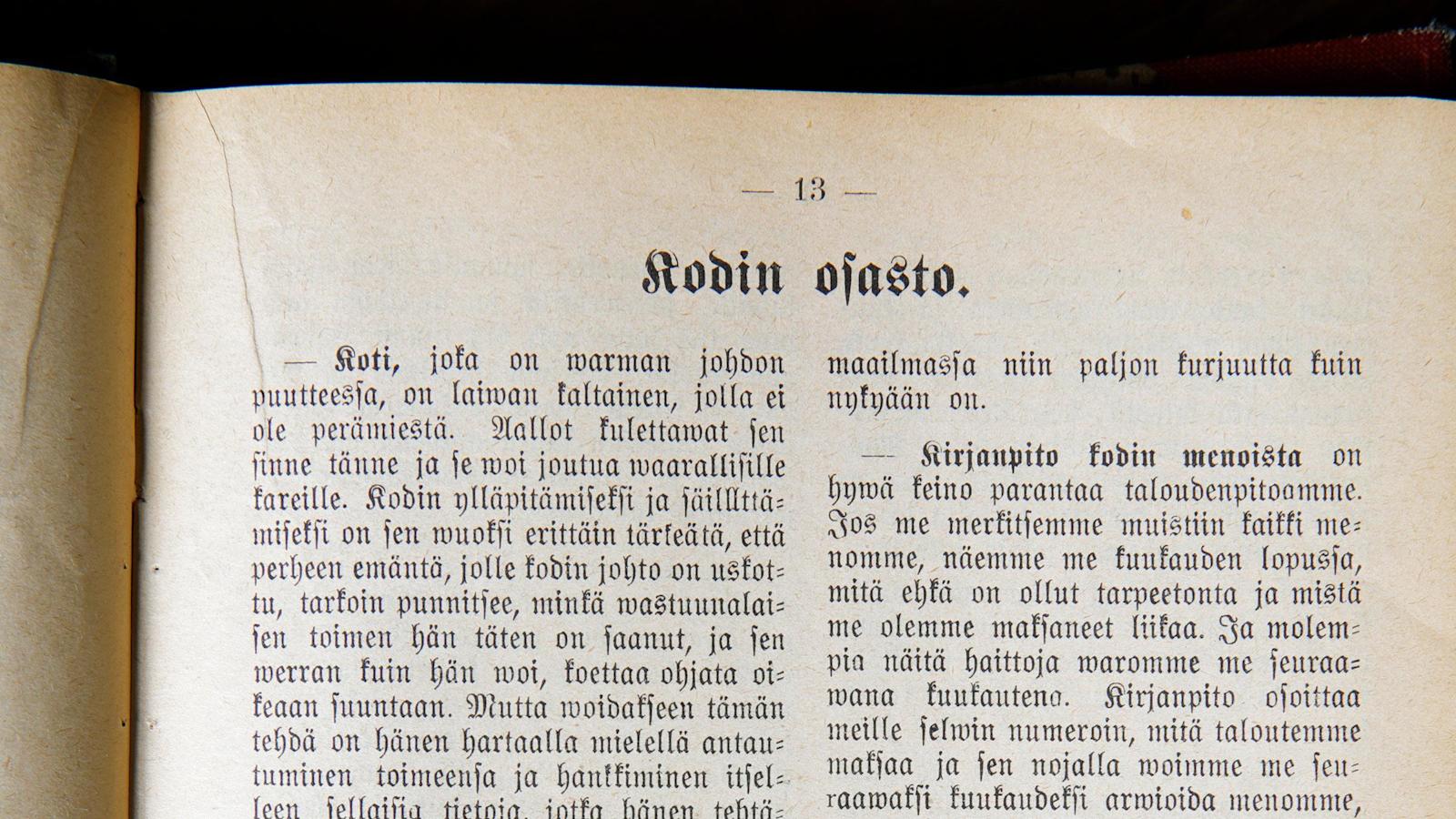Ote Kodin osastosta