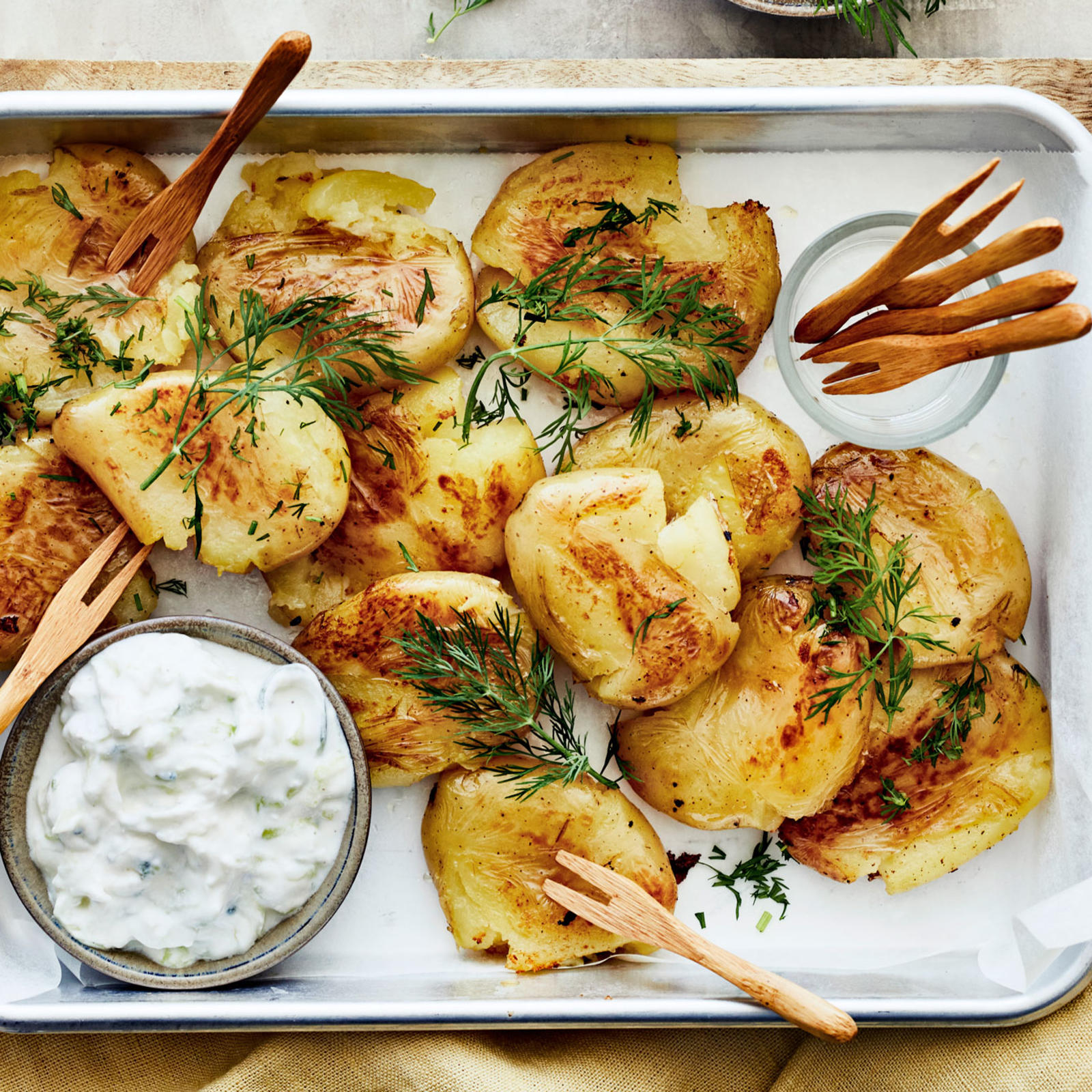 Litistetyt varhaisperunat