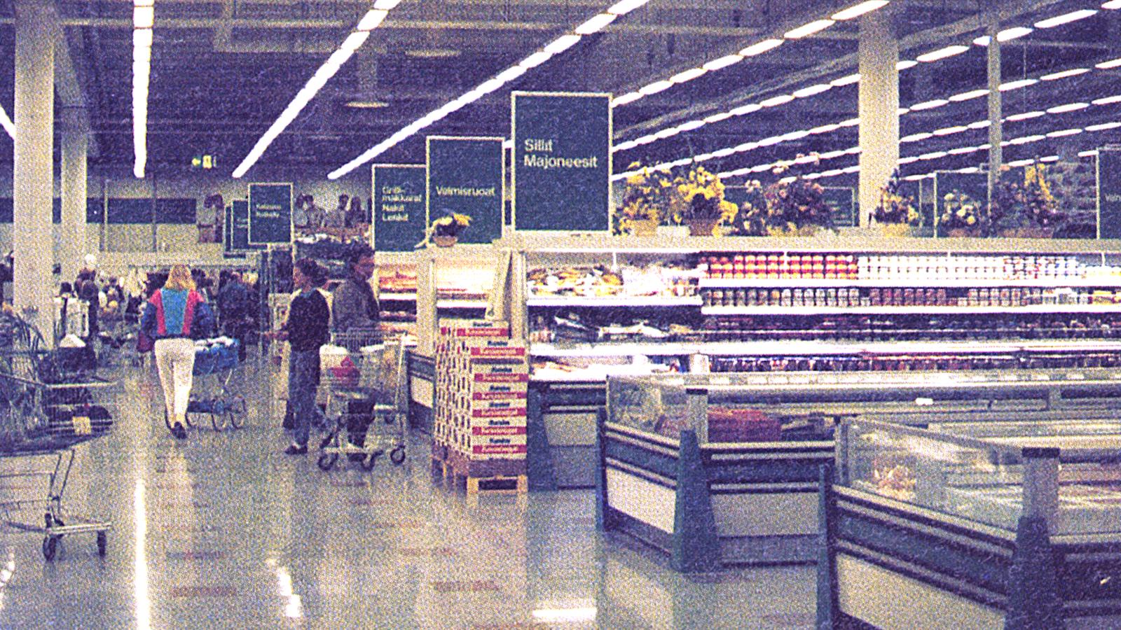 Prisman pakastealtaat 1980-luvulla.
