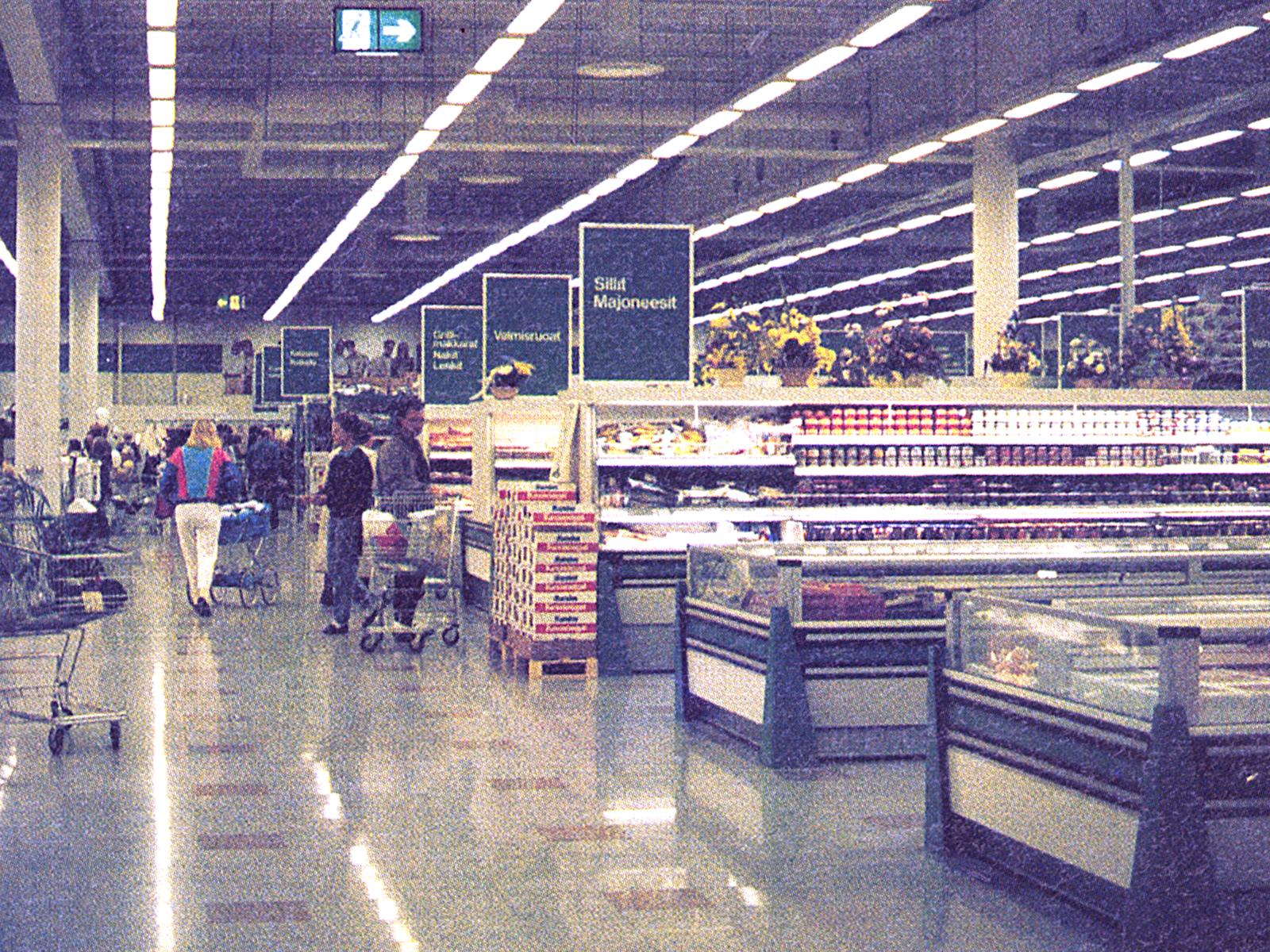 Prisman pakastealtaat 1980-luvulla.