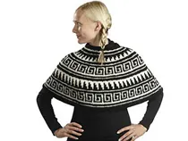 Kirjoneuleinen poncho