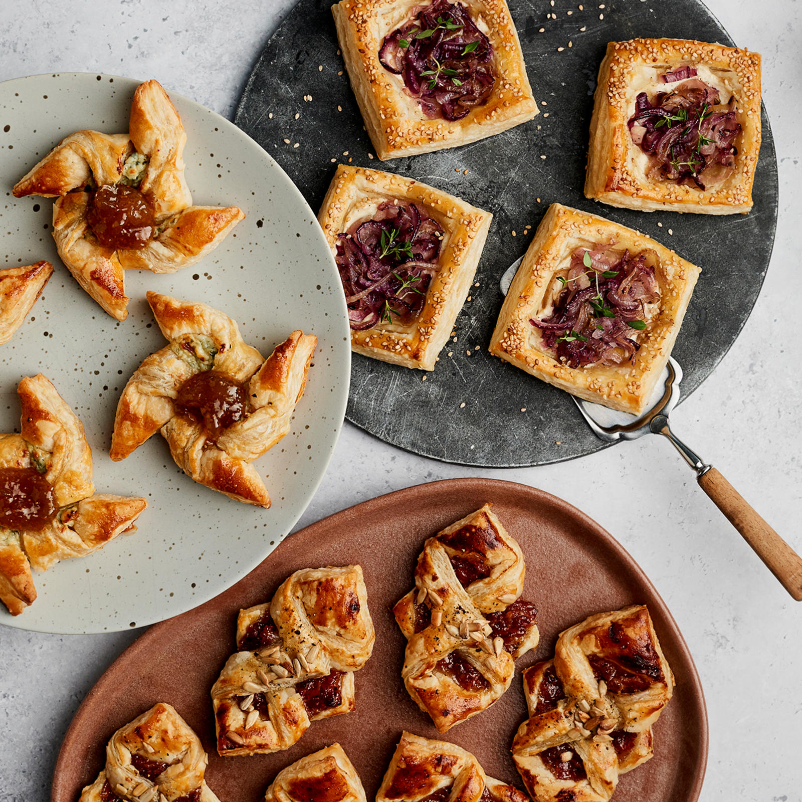 Suolaiset joulutortut, homejuustotortut, pekonitortut, sipulitortut