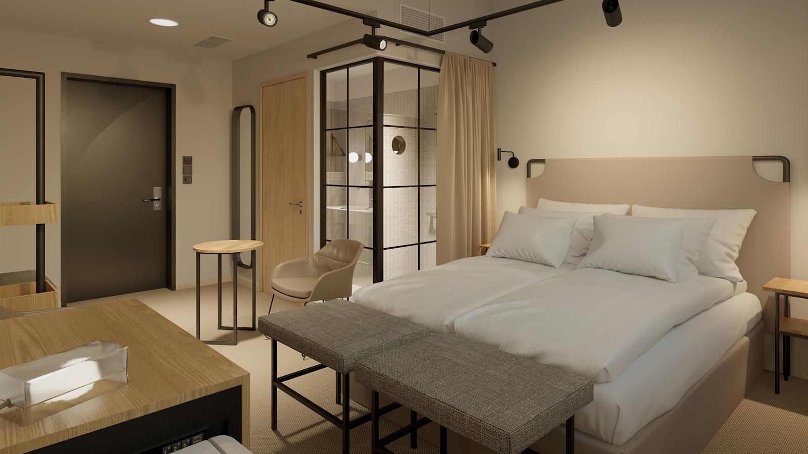 Original Sokos Hotel Wiklundin huoneet ovat harmonisen rauhallisia