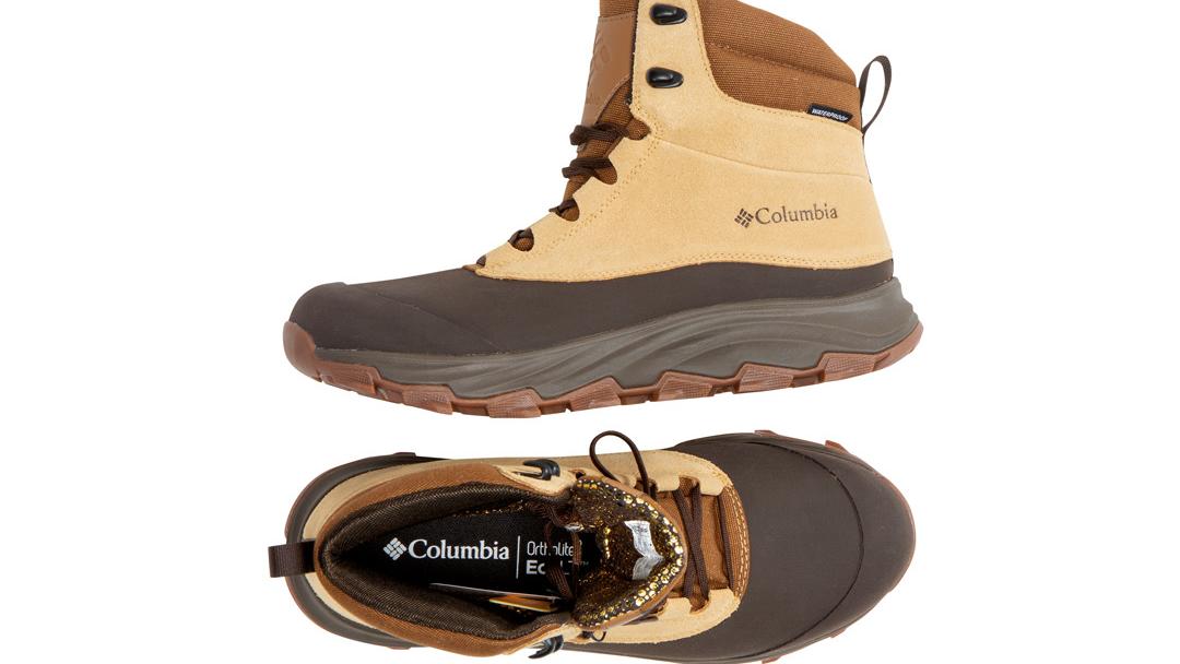 Beiget Columbia-kengät.