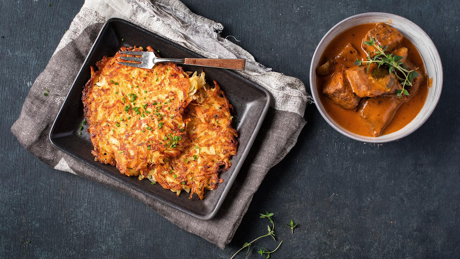 Kulman Keittiön häränlihastroganoff ja juuresröstit