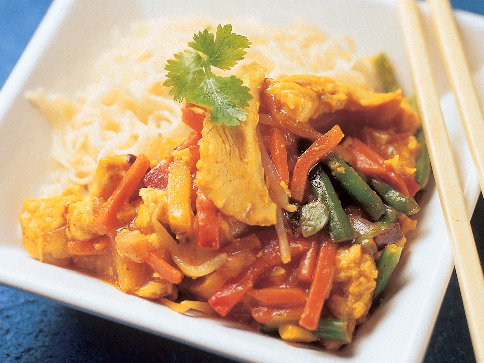 Nopea kalkkuna-kasviswokki