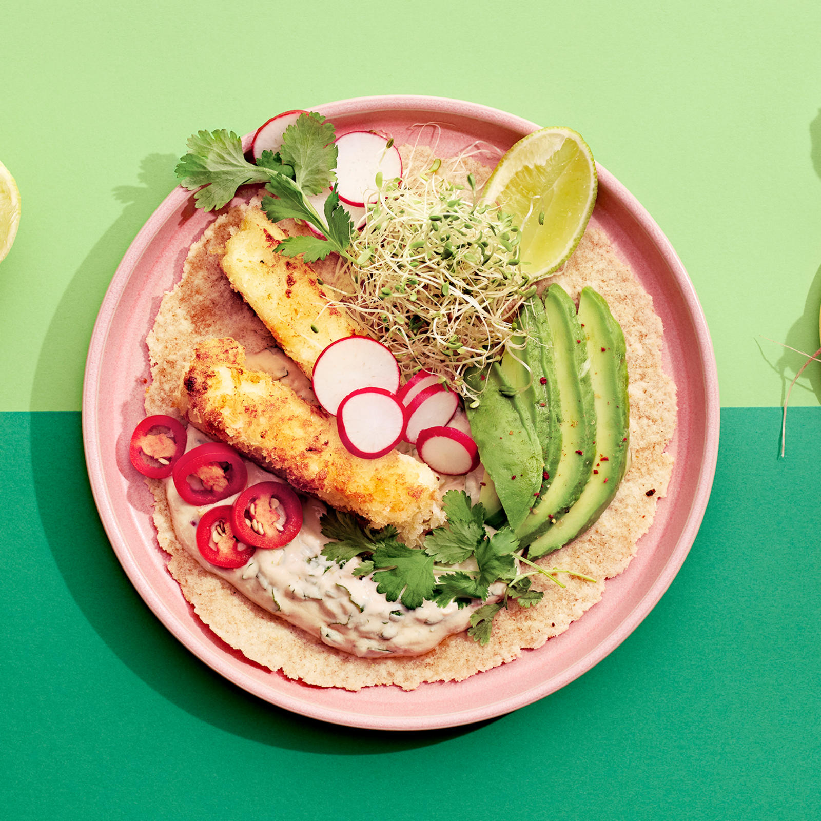 Rapeat halloumitacot