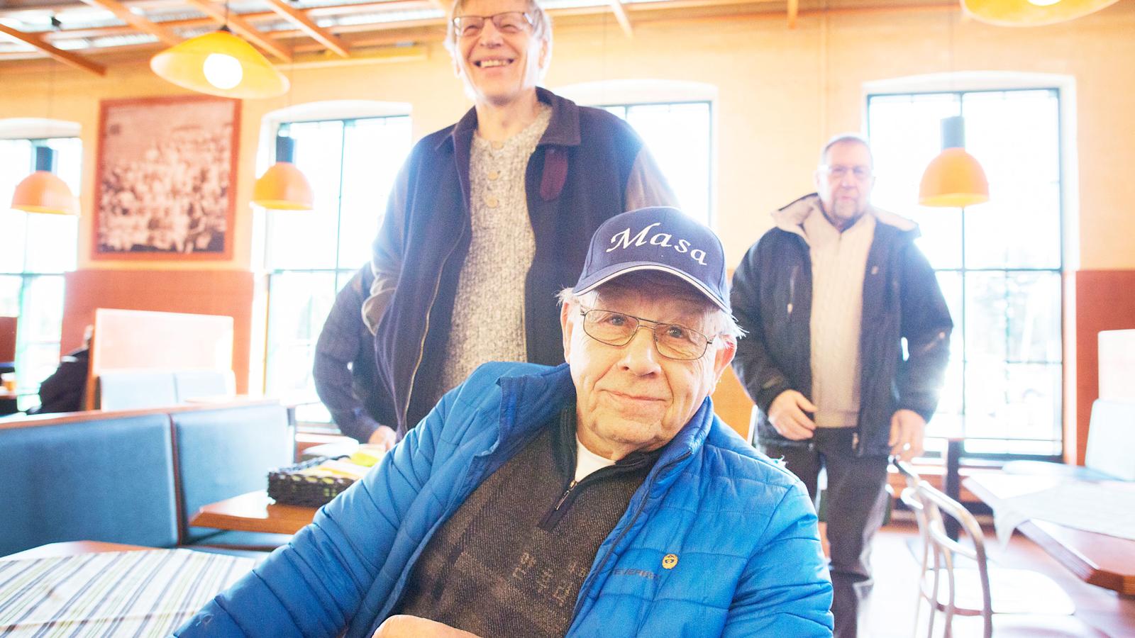 Matti "Masa" Saariketo, Simo Riikonen (vas.) ja Kari Tuomivuo