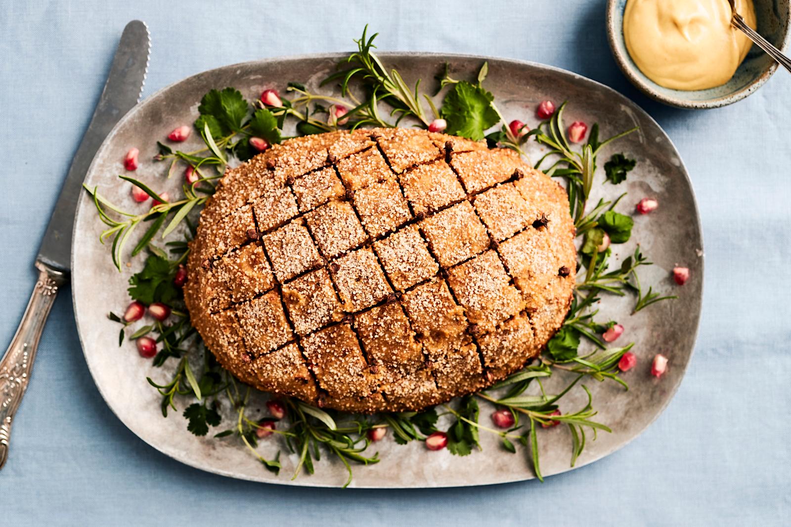 Tofukinkku sinappikuorrutuksella