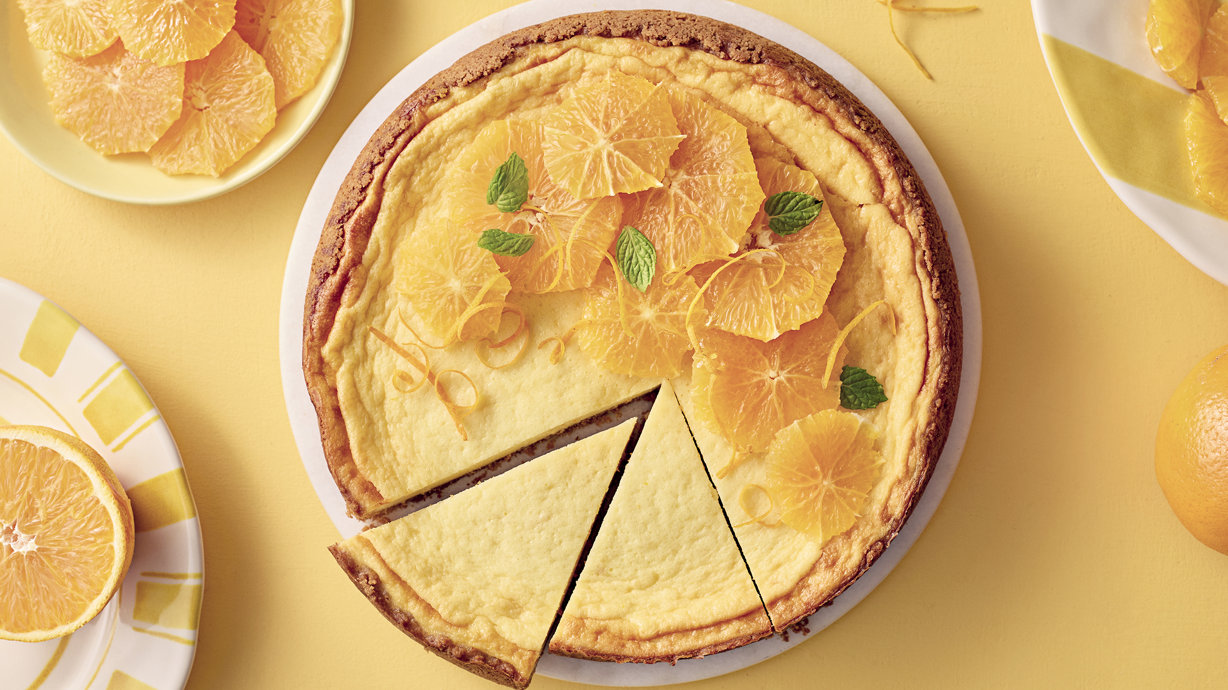 Paistettu appelsiinijuustokakku