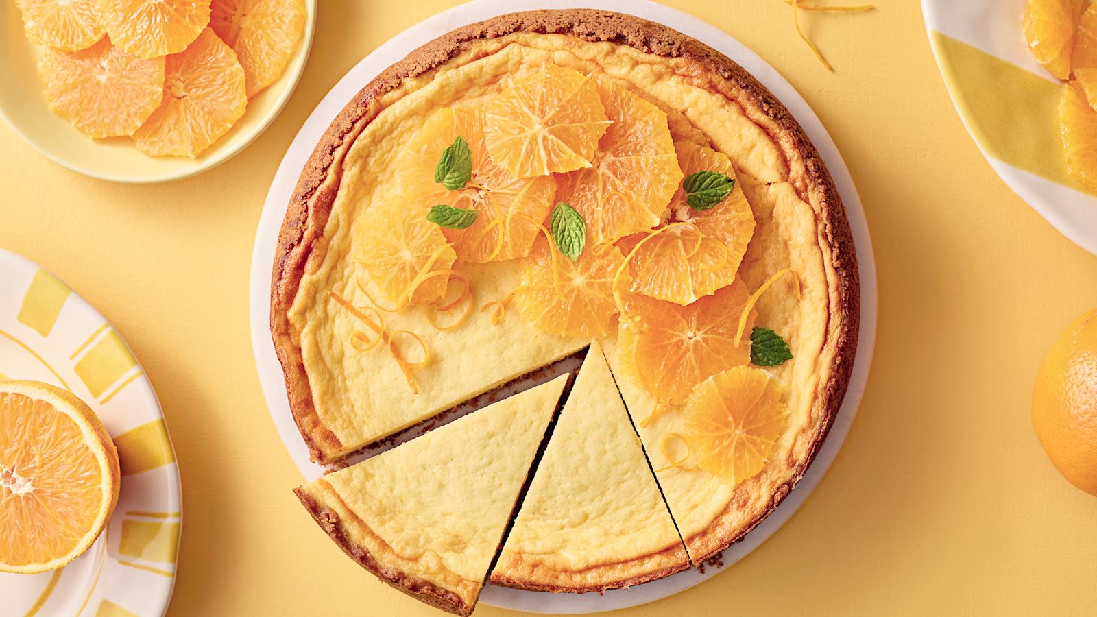 Paistettu appelsiinijuustokakku