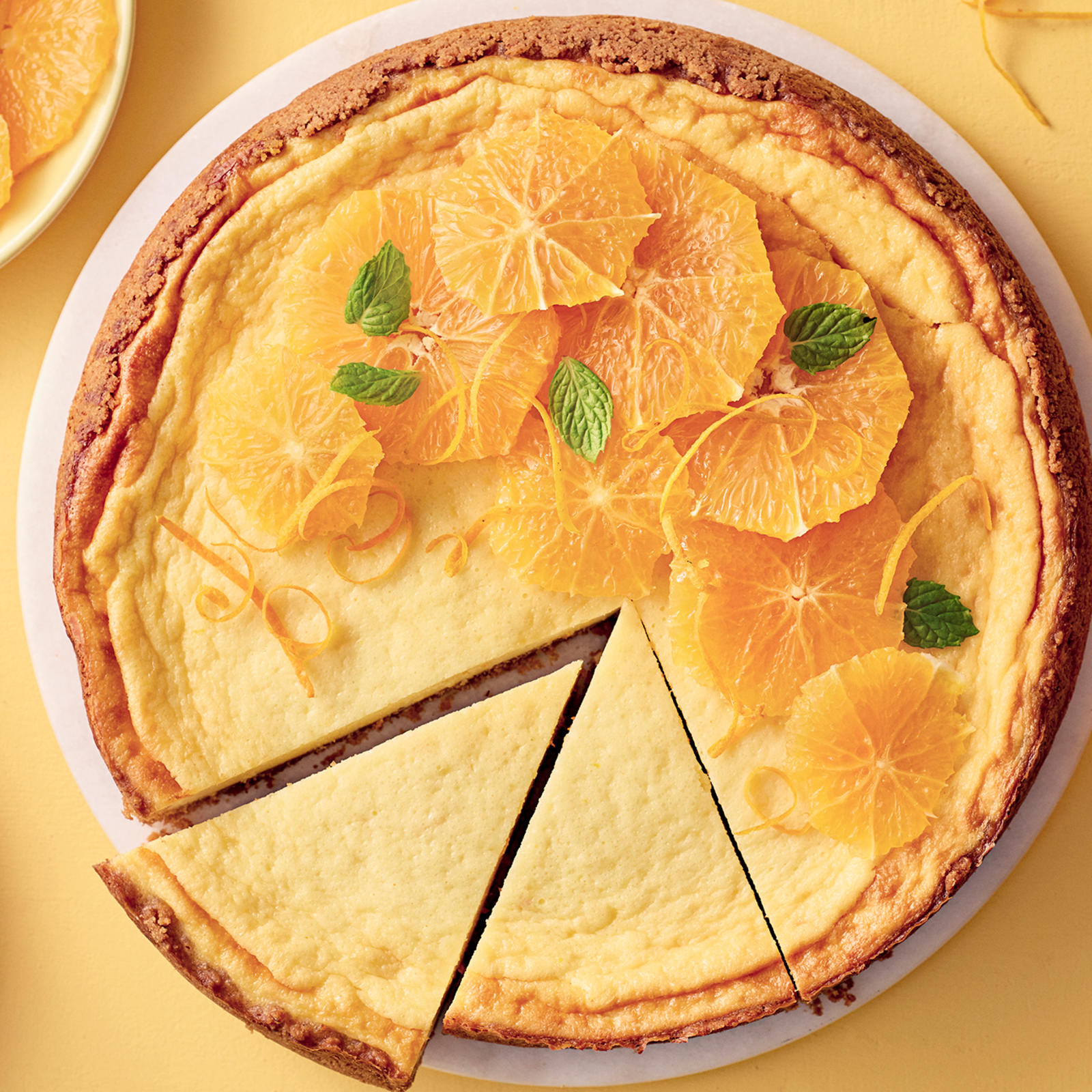 Paistettu appelsiinijuustokakku