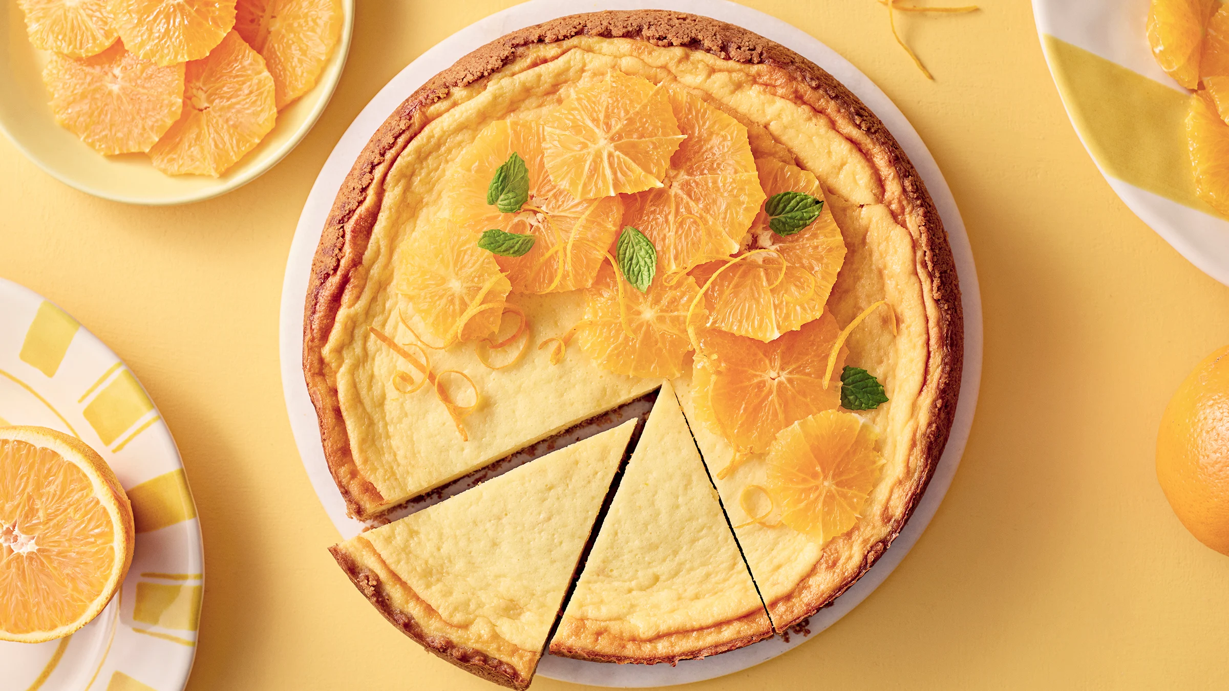 Paistettu appelsiinijuustokakku