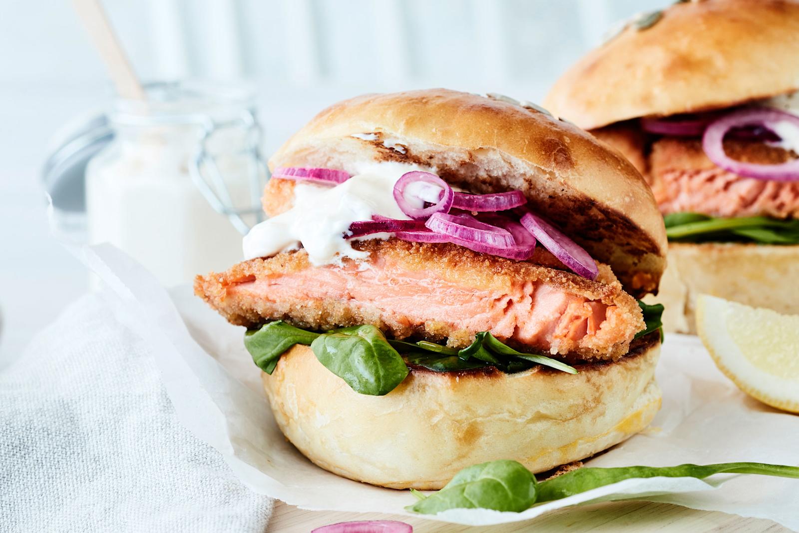 Sitruunaiset kirjolohiburgerit