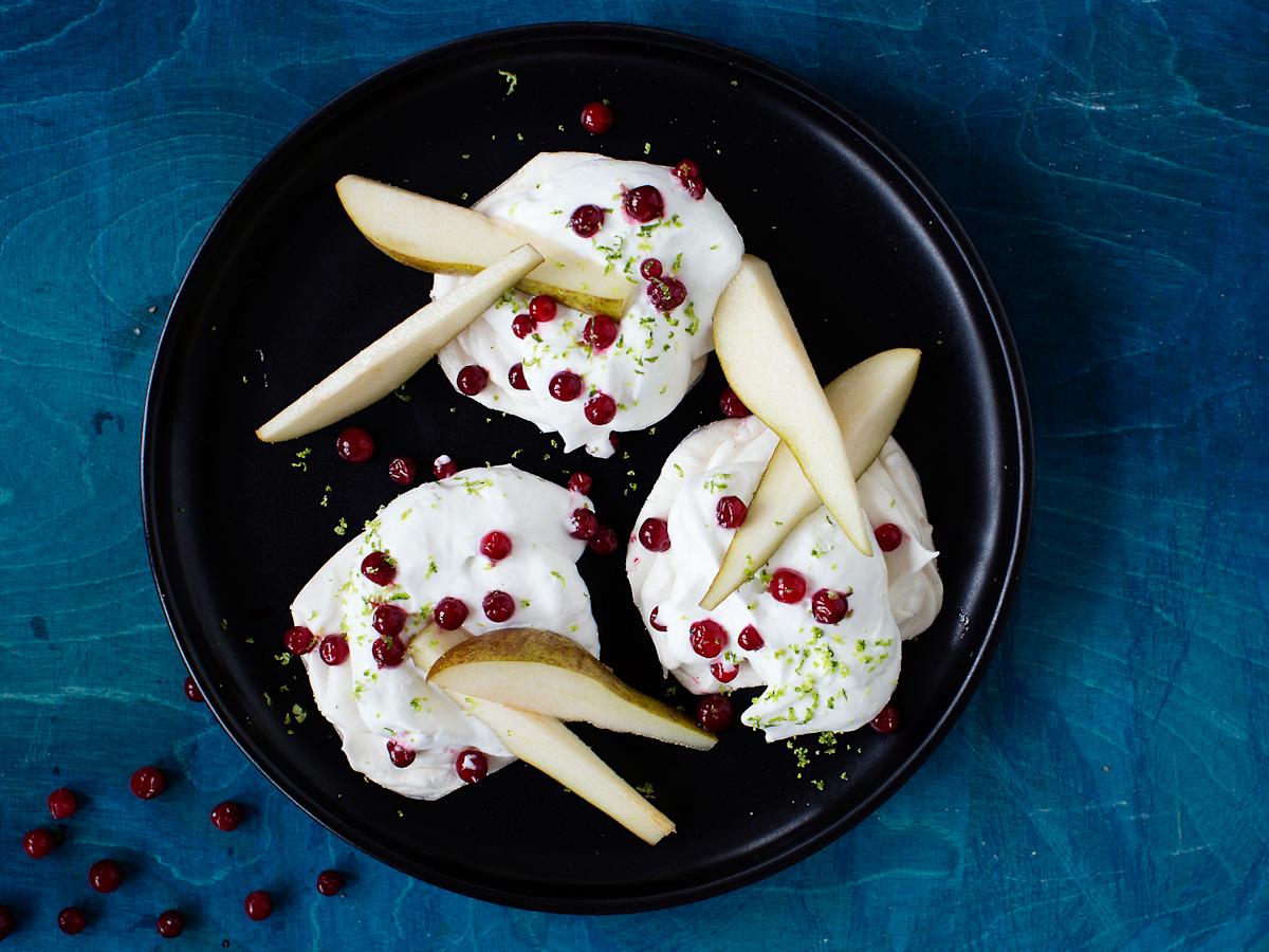 Vegaaniset pavlova-leivokset