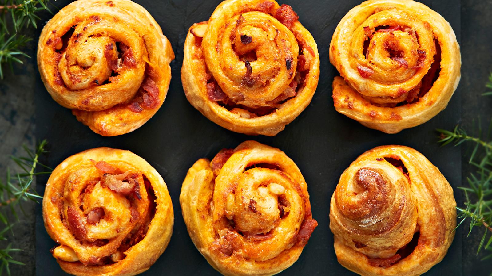 Pesto-kinkkukierteet