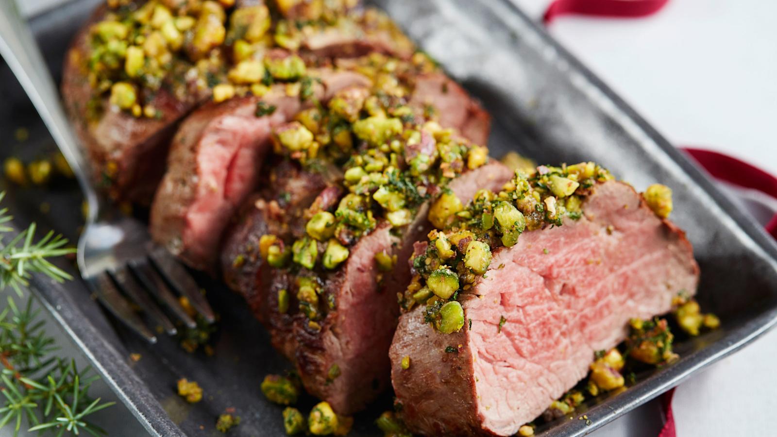 Pistaasikuorrutettu sisäfilee