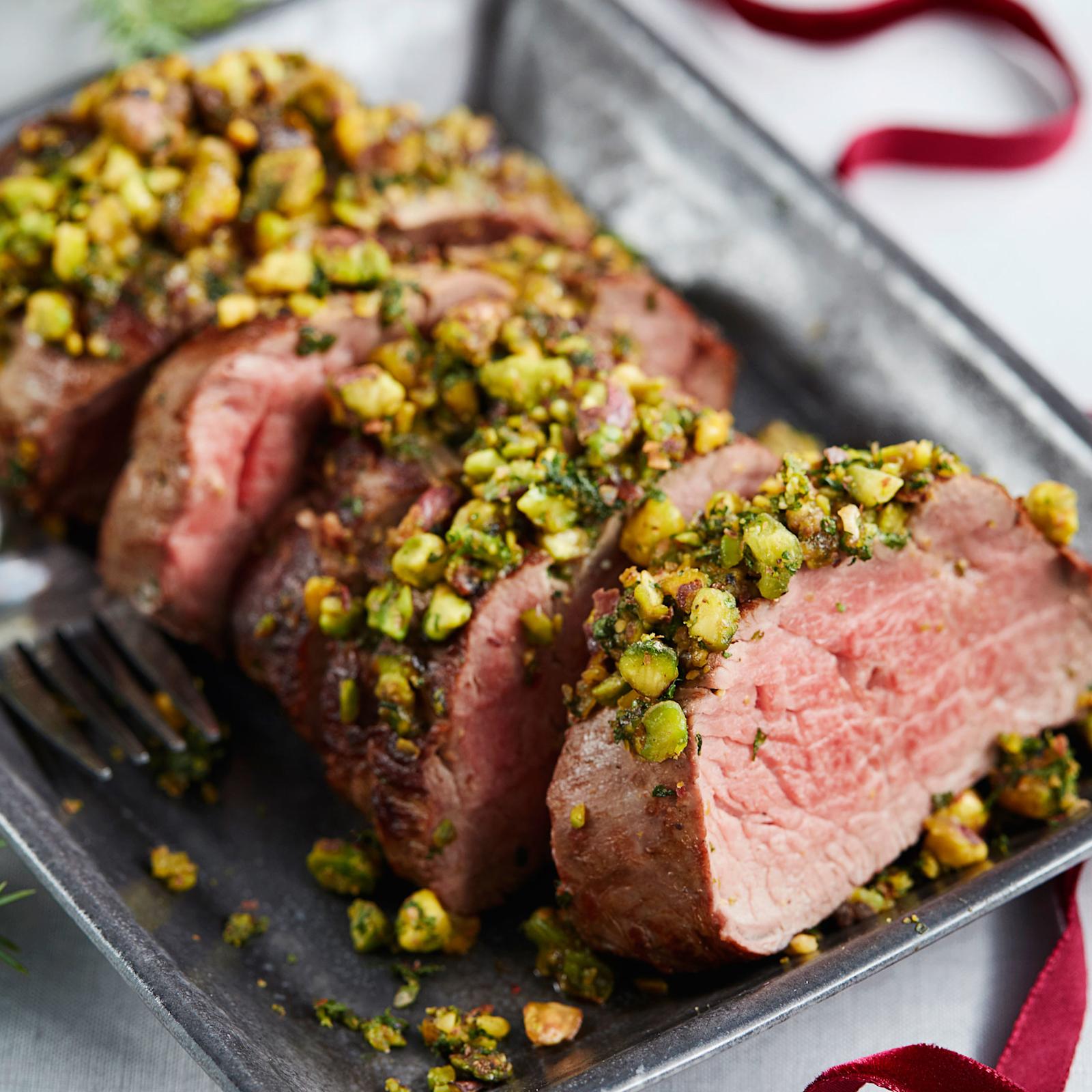 Pistaasikuorrutettu sisäfilee