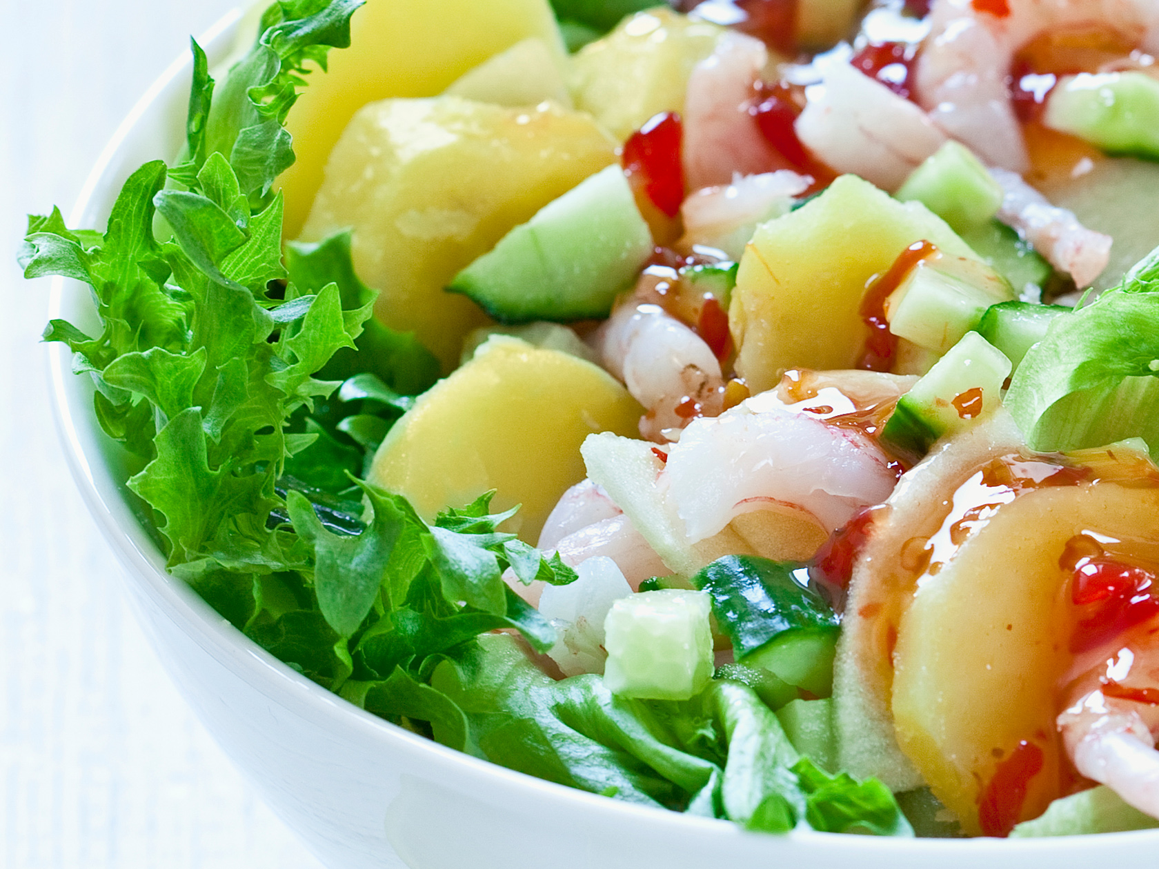 Katkarapu-perunasalaatti