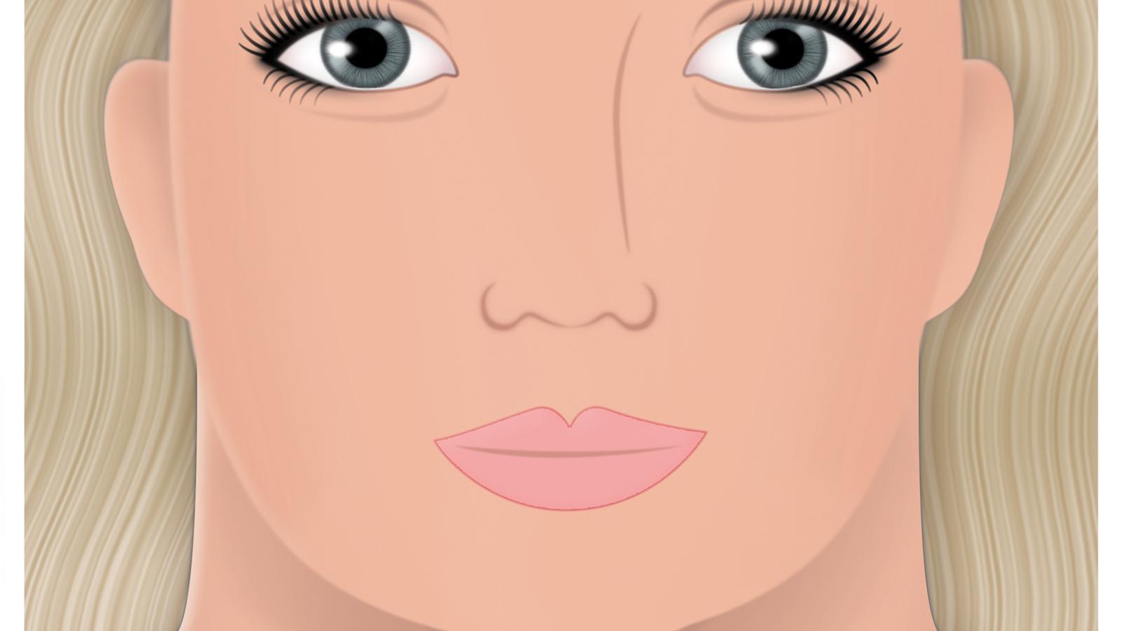 Kaksoisleuan häivytys varjostuksella