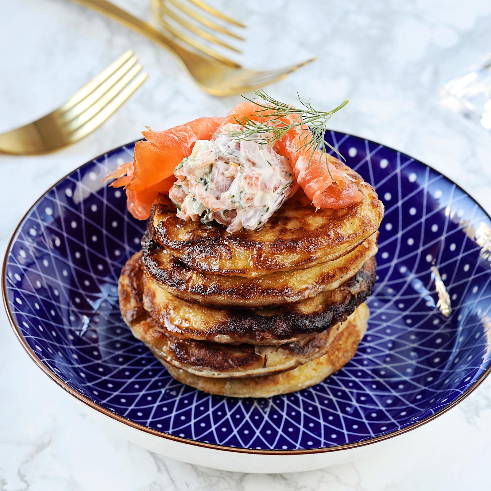 Perunablinit ja lohimousse