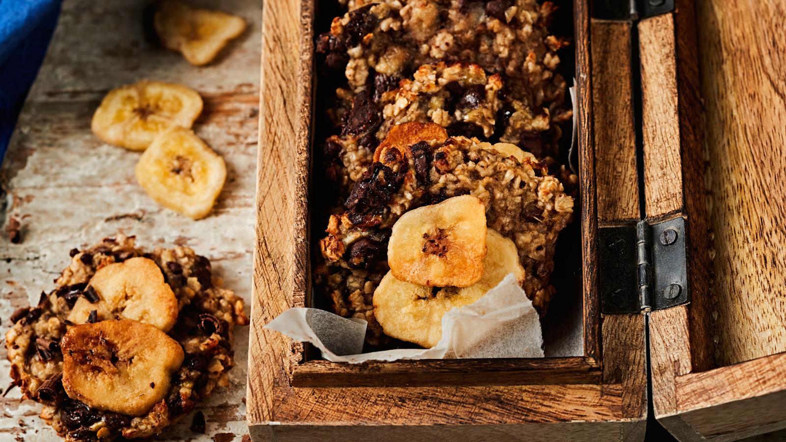 Kolmen aineksen kaurakeksit: banaani kaurakeksit