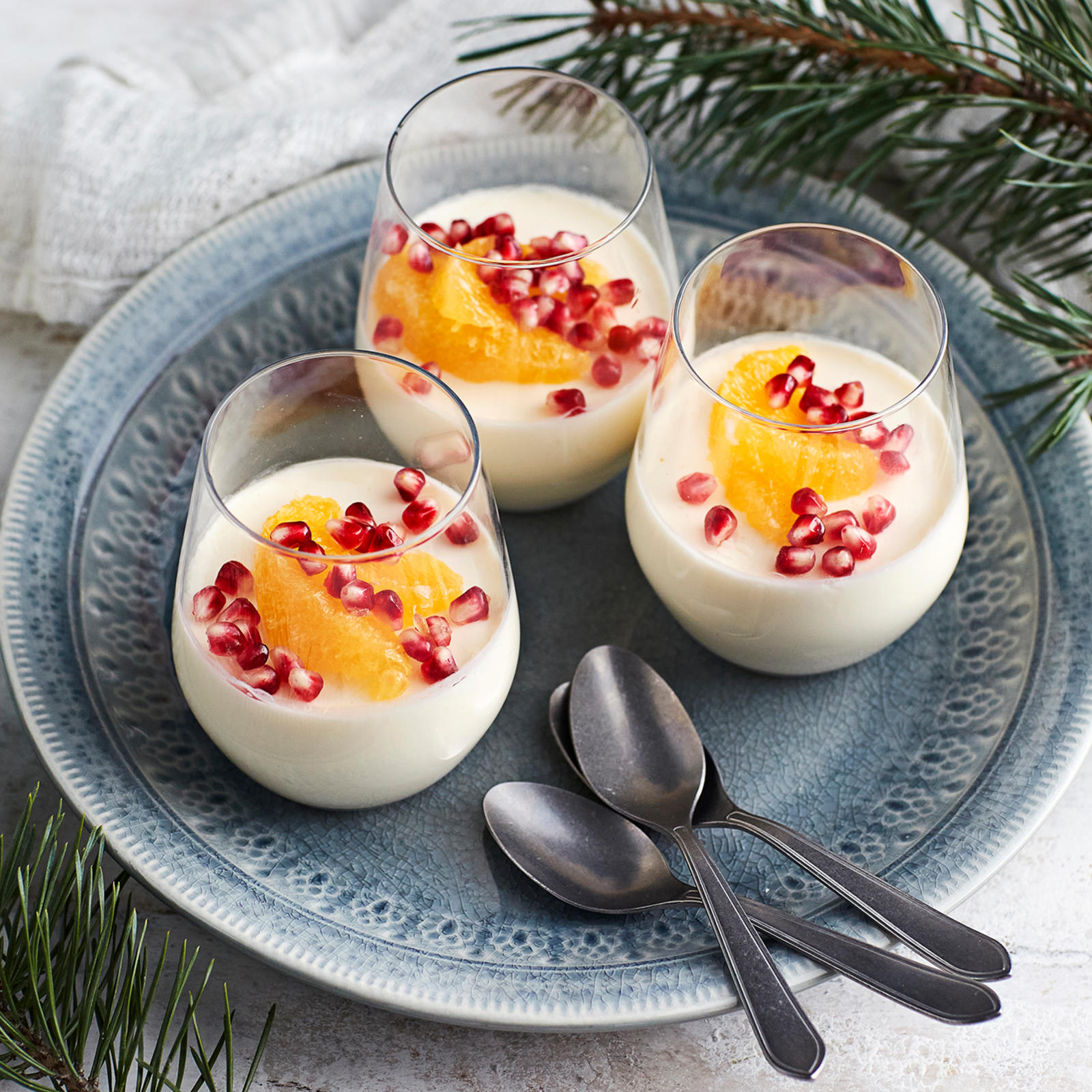jouluinen pannacotta