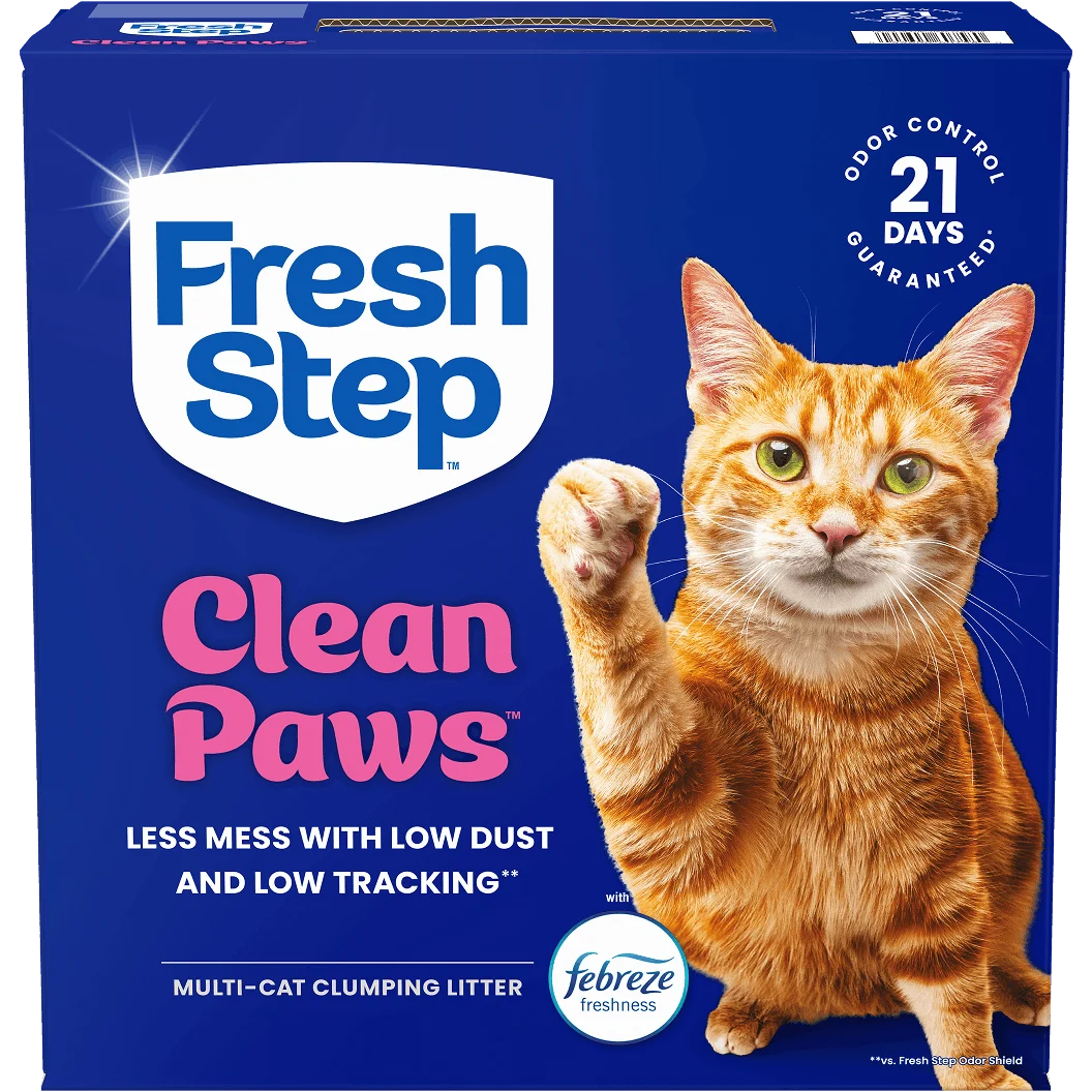 Fresh Step Clean Paws cat litter for multipile cats