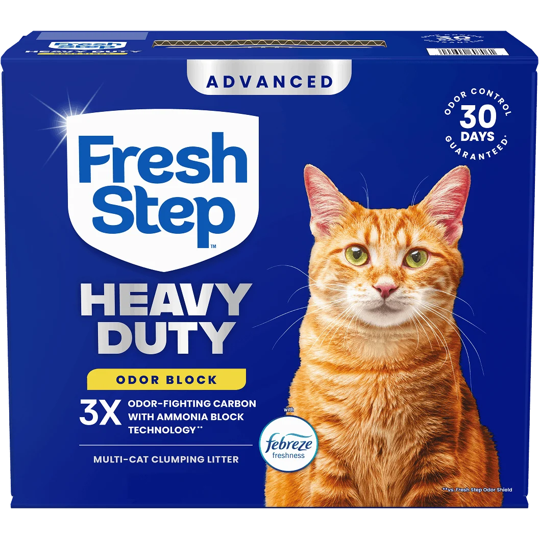A box of Fresh Step Advanced Heavy Duty cat litter