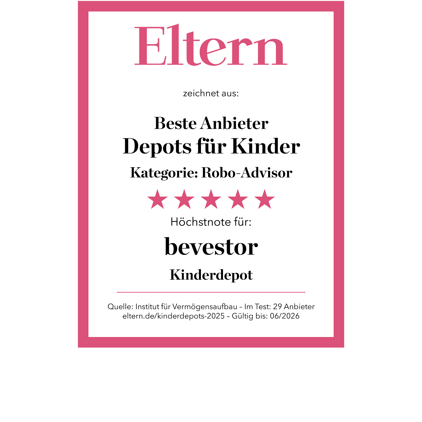 Eltern Beste Anbieter Depot für Kinder