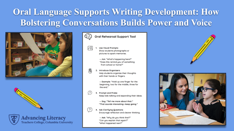 Oral Language Supports Writing Development:  How Bolstering Conversations Builds Power and Voice
