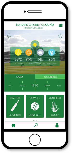 FourCast Sports App - Home Screen