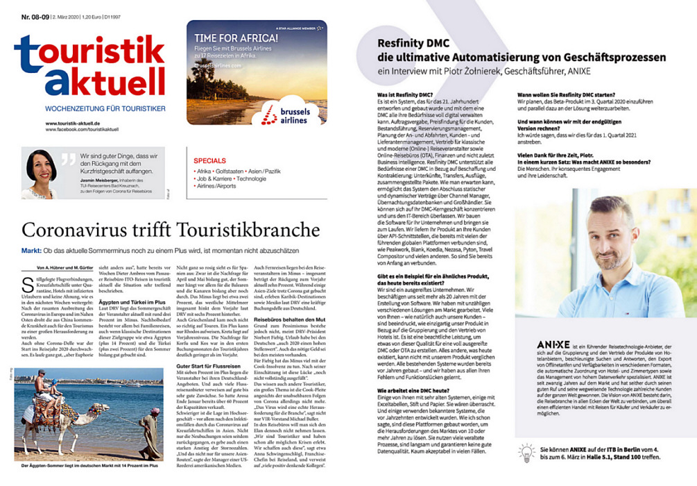 Touristik Aktuell 08-09/20 magazine