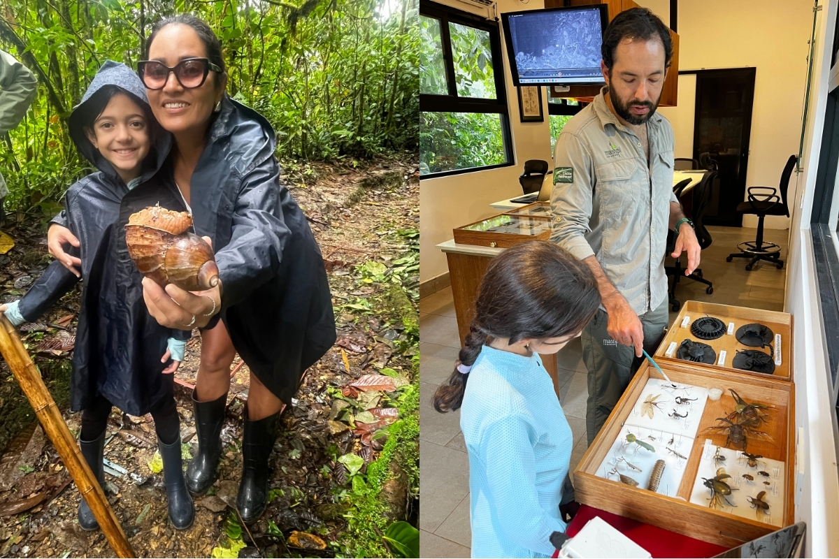 From holding giant forest snails to learning about rainforest insects in the Mashpi Lab, Maria discovered that adventure isn’t just about exploring—it’s about understanding the world around us (Photo: Renata Ferreira).