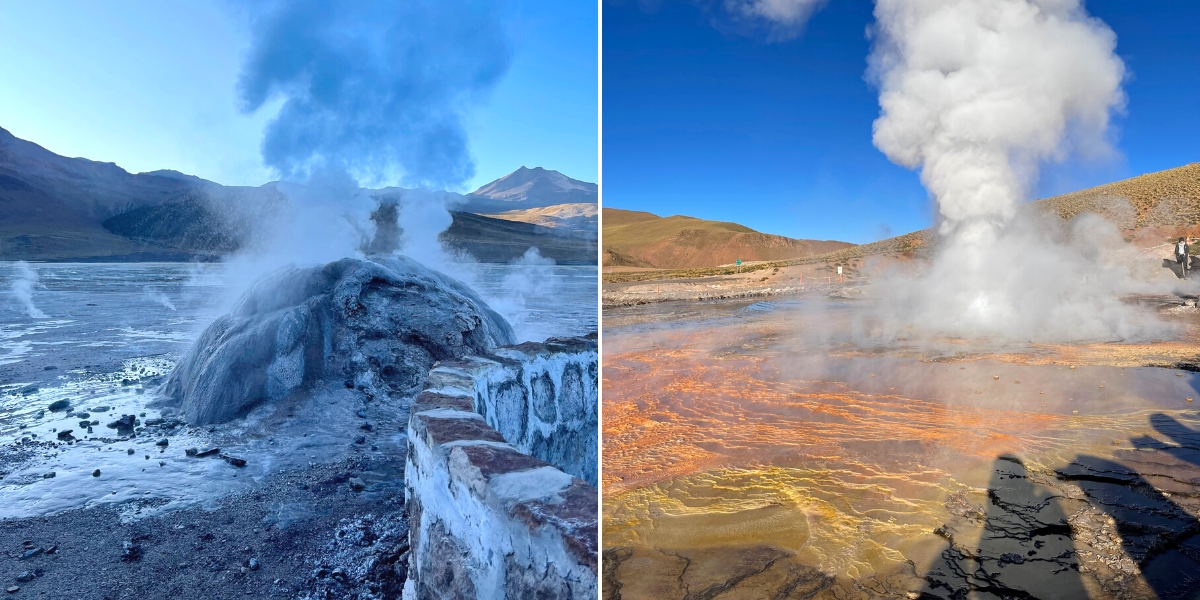 Geysers at geothermal at El Tatio Geysers, Atacama Desert, Chile