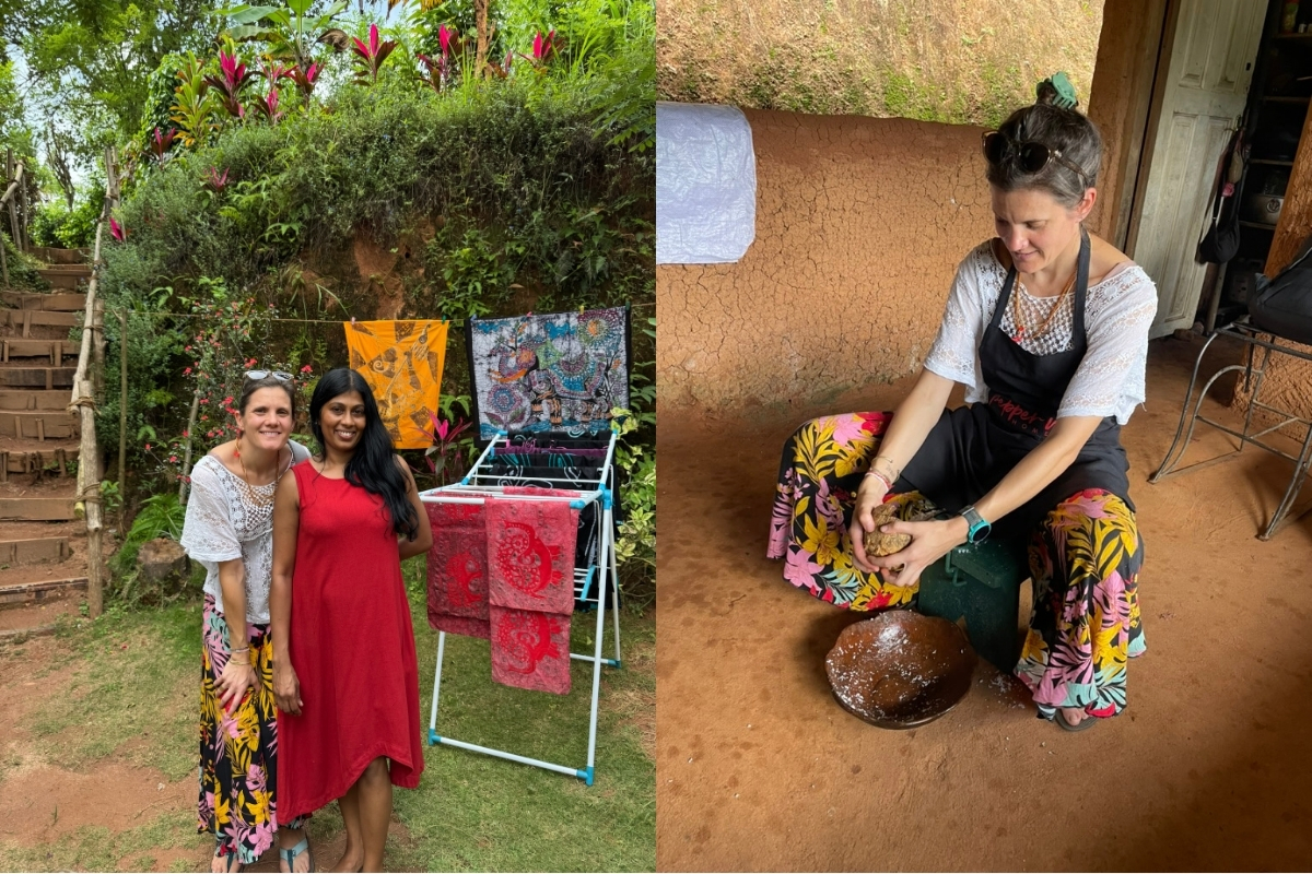 Visiting the home studio of a local batik artist, Chandani (Photo: Hayley Ward).
