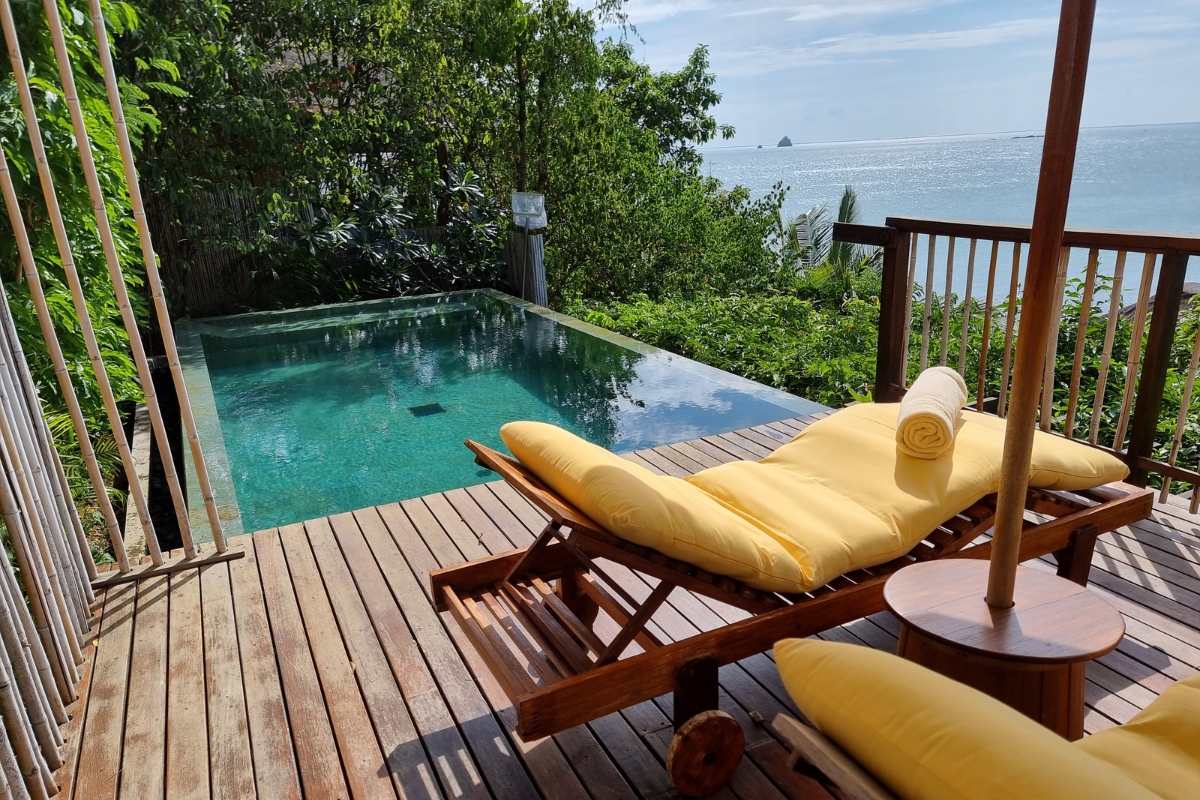 Ocean View Pool Villa Suite in Six Senses Lodge, Koh Samui Island, Thailand