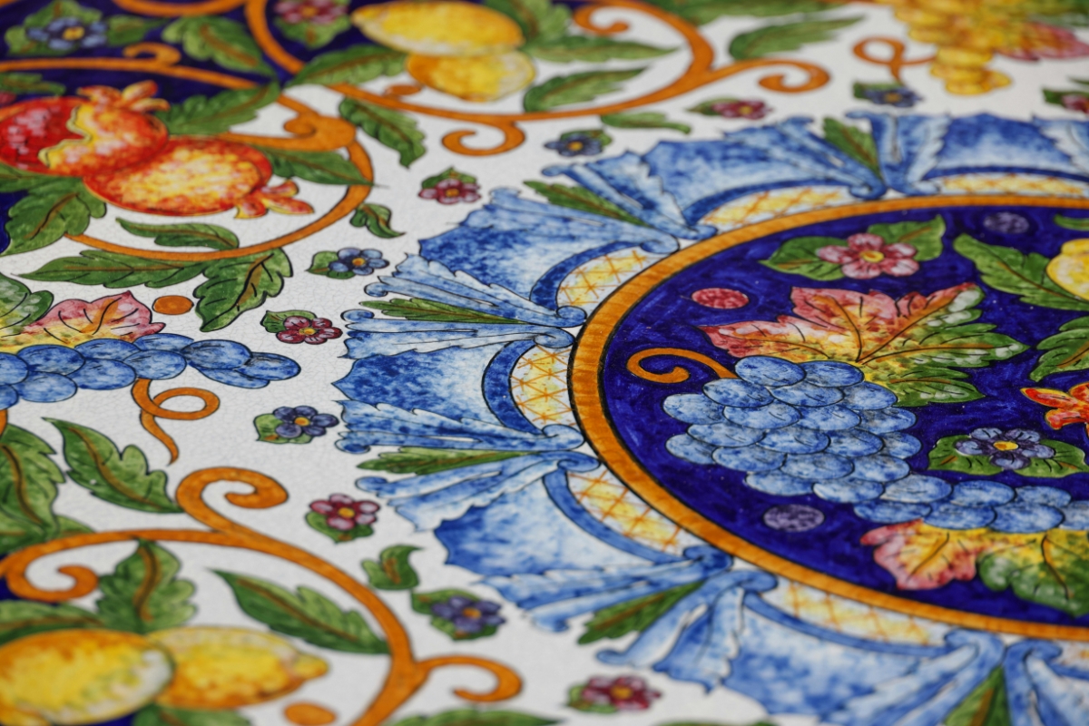 Vibrant Italian ceramic art.