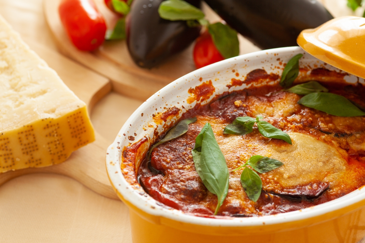 Parmigiana di melanzane.
