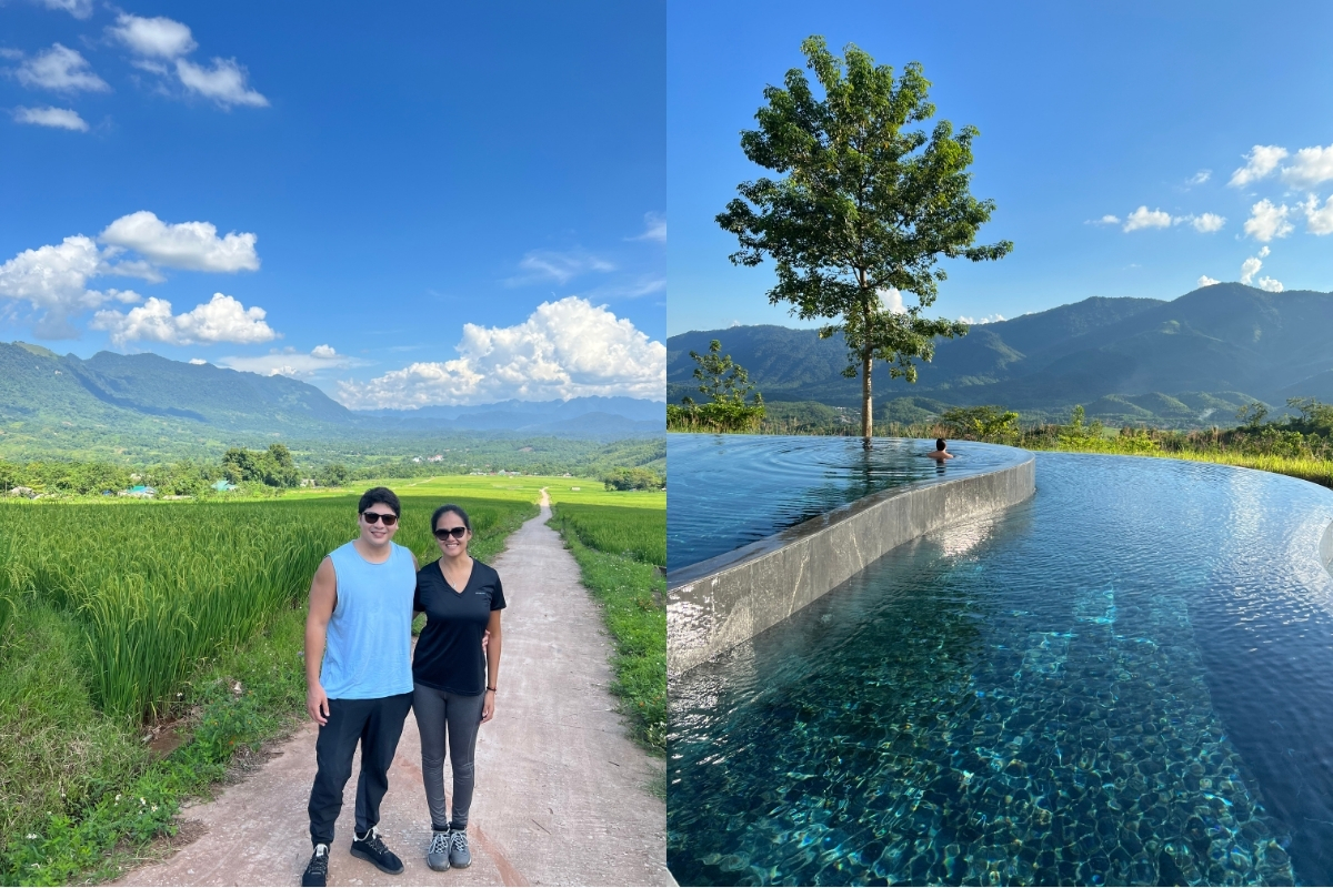Lush rice paddies by morning, mountain views from the pool by afternoon—Day 4 in Mai Chau was a dream. (Photo: Claudia Cavero)