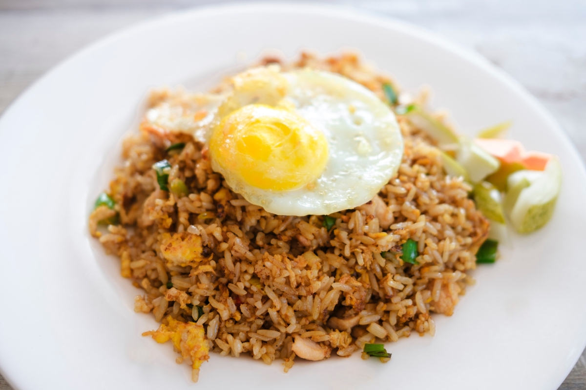 One of Indonesia’s most well-known rice dishes, “nasi goreng.”