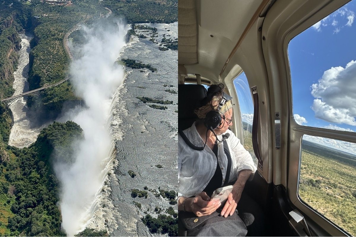 Getting our first glimpse of Victoria Falls! (Photo: Isabel Falls)