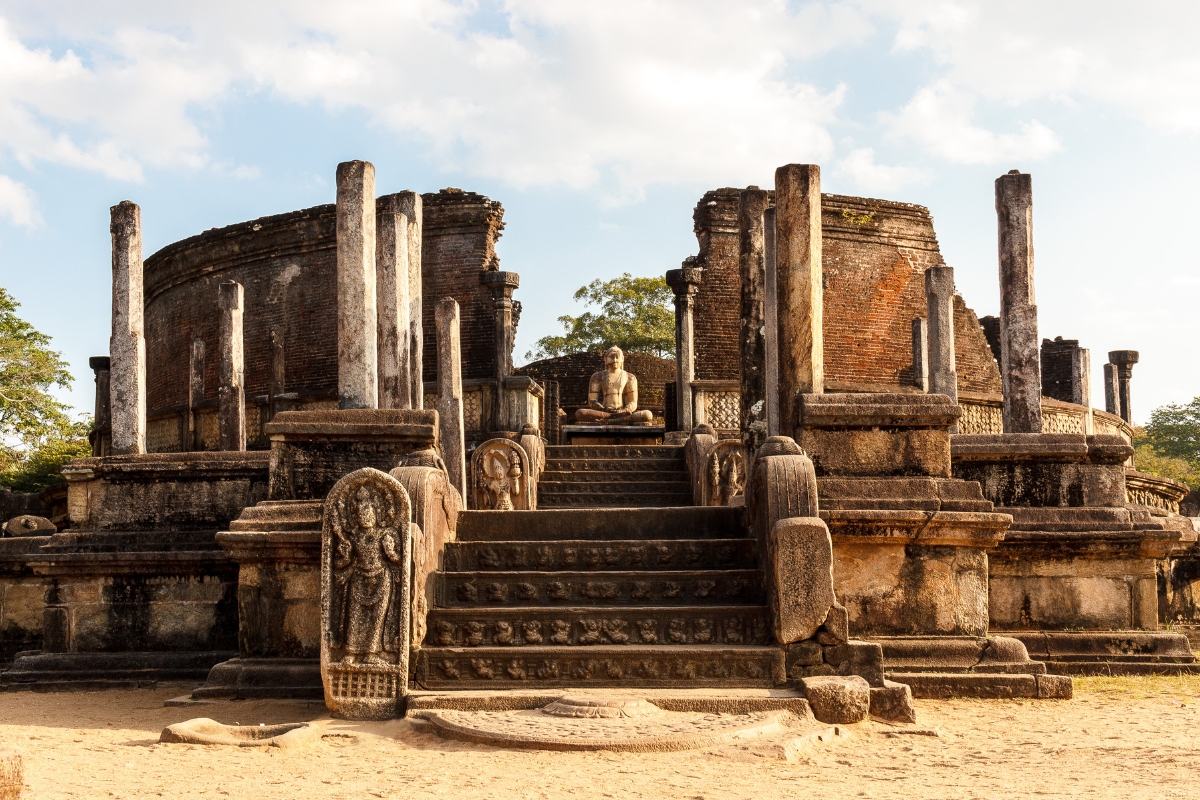 Gal Vihara, one of the most remarkable sites in Polonnaruwa, Sri Lanka.